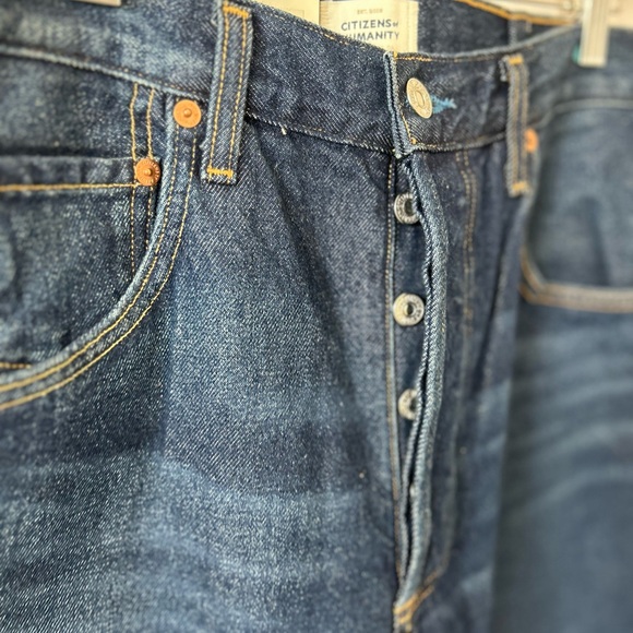 NEW Citizens of Humanity Horseshoe Barrel Jeans Cropped Wide Leg Denim BRAVO 27 - Picture 3 of 9